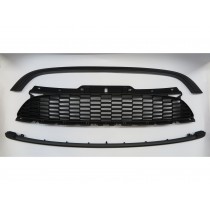 CrazyTheGod MINI COOPER S R55 R56 R57 R58 Second generation 2006-2010 Hatchback/Coupe/Convertible 2D/4D JCW Style GRILLE/GRILL Matt Black V1 for MINI
