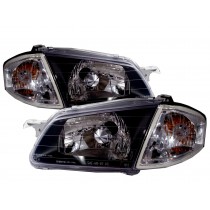 CrazyTheGod Astina BJ 1998-2000 Sedan/Wagon Clear Headlight Headlamp BLACK V1 for MAZDA LHD