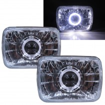 CrazyTheGod Scamp 1983-1984 Pickup 2D Guide LED Angel-Eye Headlight Headlamp Chrome for PLYMOUTH LHD