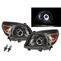 CrazyTheGod Ranger 2009-2011 SUV 5D Guide LED Angel-Eye Projector Headlight Headlamp Black for FORD RHD