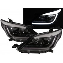 CrazyTheGod INNOVA First generation 2012-2015 Wagon 5D LED C Stripe Bar Headlight Headlamp Black for TOYOTA LHD