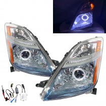 CrazyTheGod PRIUS XW20 Second generation 2006-2009 Hatchback 5D Guide LED Angel-Eye Projector Headlight Headlamp Chrome for TOYOTA LHD