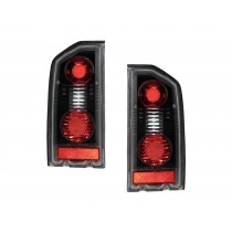 CrazyTheGod Tracker First generation 1988-1998 Convertible/SUV 2D/4D Clear Tail Rear Light Black for GMC
