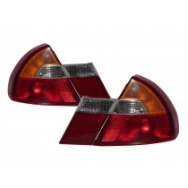 CrazyTheGod MIRAGE 1998-2001 Sedan 4D Clear Tail Rear Light Red for Mitsubishi