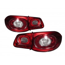 CrazyTheGod TIGUAN First generation 2009-2011 Pre-Facelift SUV 5D Clear Tail Rear Light Red for VW Volkswagen