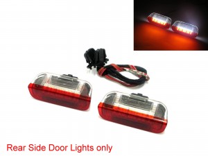 CrazyTheGod Superb 2008-Present Sedan/Wagon 4D/5D LED Courtesy Side Door Light Red/White V2 for SKODA