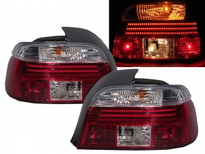 CrazyTheGod E39 PRE-FACELIFT 5-SERIES SEDAN 1995-2000 LED Tail Rear Light Lamp V1 RED/CLEAR for BMW